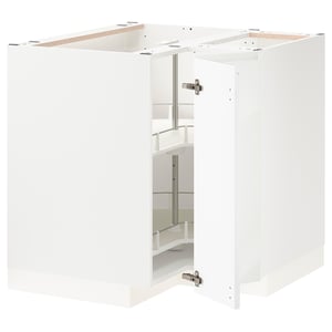 METOD Abjesq+carrusel - blanco/Voxtorp alto brillo/blanco - IKEA