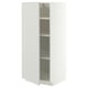 METOD Armario alto con baldas, blanco/Aspudden gris claro, 60x60x140 cm