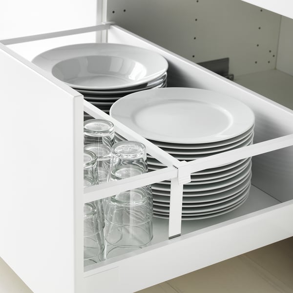 METOD Armario cocina 2 cajones, blanco, Bodbyn 80x60 cm - IKEA