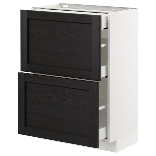 Mueble de cocina METOD con cajones lerhyttan negros, diseño moderno.