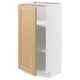 Mueble de cocina METOD: blanco, puerta de madera clara, 1 estante, rectángulo de 18 x 30, bordes biselados.
