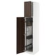 Mueble METOD blanco, abierto con cajones de acero.