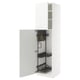 Mueble blanco METOD con organizadores extraíbles. Diseño moderno, tablero de fibra y acero, forma rectangular.
