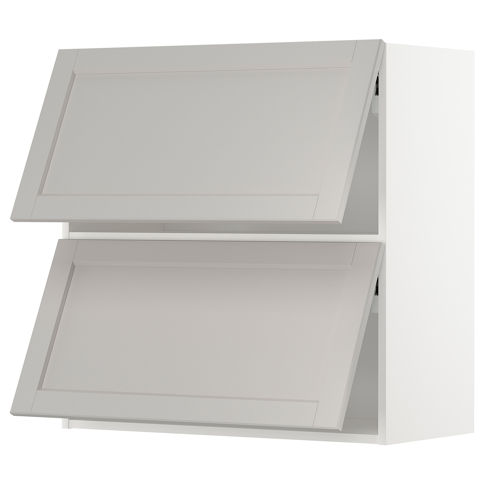 METOD Armario de pared 2 puertas - blanco/Lerhyttan gris claro - IKEA