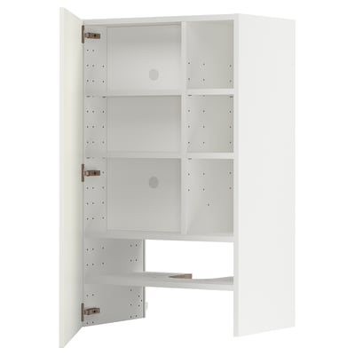 Un mueble de cocina METOD blanco de ikea. Cuenta con múltiples estantes y diseño ajustable.