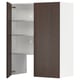 Mueble de cocina moderno METOD: madera marrón oscuro, tres estantes, ajustable, 25 años de garantía.