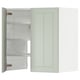 Mueble de cocina METOD en color verde con estantes ajustables y puerta reversible.