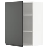 Mueble de cocina METOD: gris oscuro, rectangular, con estante ajustable.