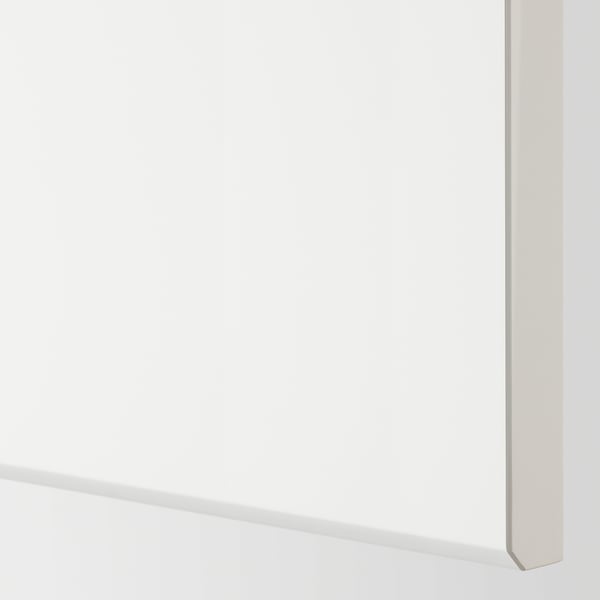 METOD Armario de pared esquina con baldas, blanco, Kungsbacka blanco
