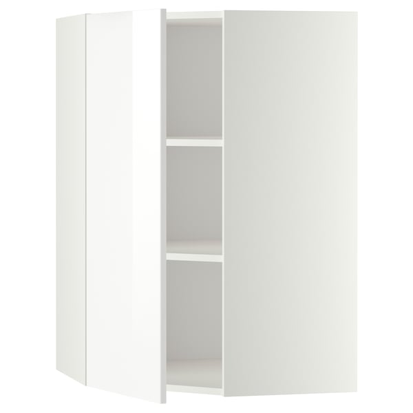 METOD Armario de pared esquina con baldas, blanco, Ringhult blanco, 68x100  cm - IKEA