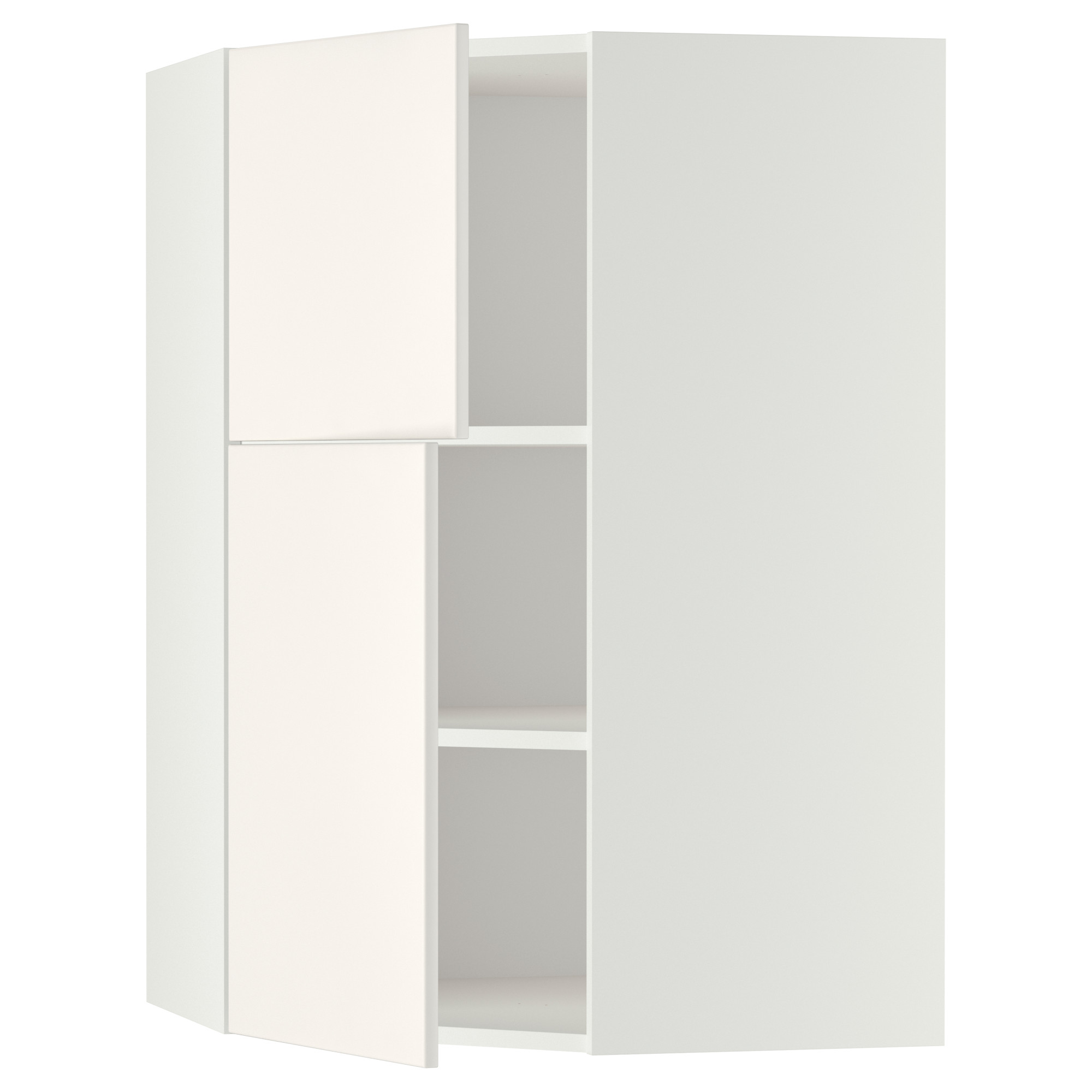 METOD Armario de pared esquina con baldas - blanco/Veddinge blanco - IKEA