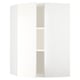 El mueble esquinero de cocina METOD en color blanco con estantes ajustables.