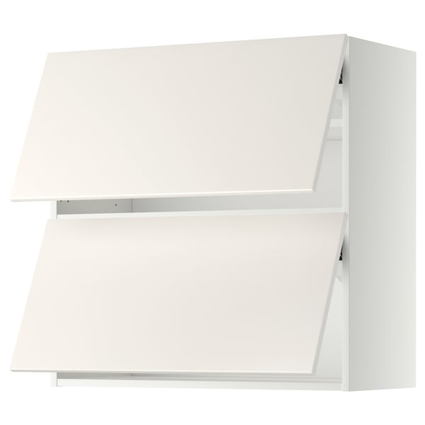 METOD Armario pared horizontal 2 puertas - blanco/Veddinge blanco - IKEA