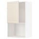 Representa un mueble de cocina de pared en color blanco roto del sistema METOD con un diseño tradicional.