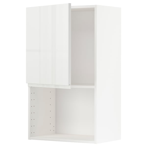 Mueble de cocina moderno blanco METOD de alto brillo.