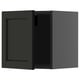 Mueble de cocina verde oscuro con puerta de panel empotrada, bisagra derecha. Diseño moderno y minimalista para el almacenamiento.
