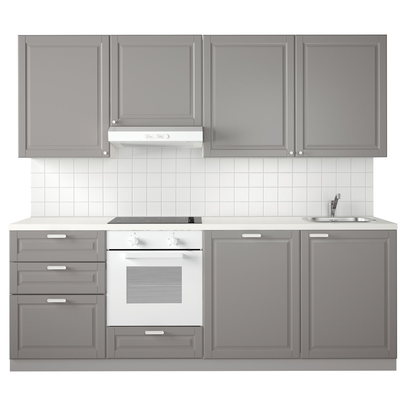 METOD Cocina - blanco Maximera, Bodbyn gris - IKEA