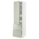 Mueble de cocina METOD de madera verde con almacenaje vertical