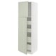 Mueble alto Ikea METOD de color verde claro con estantes.