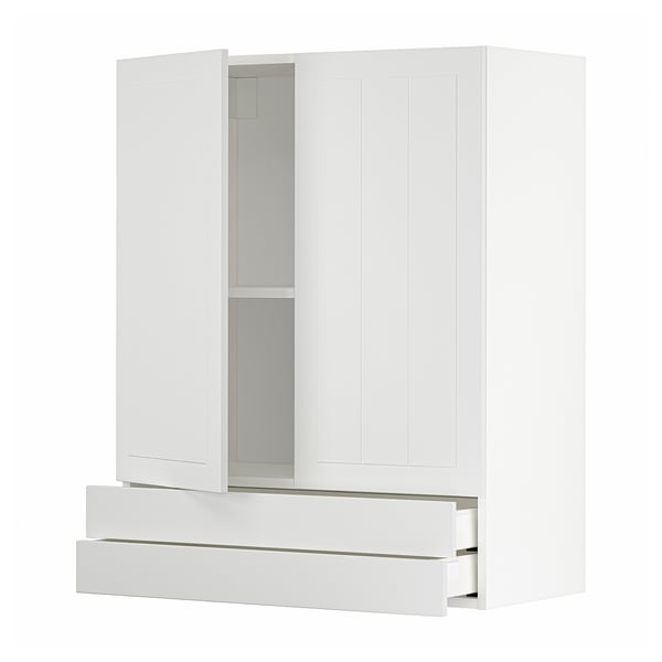 Mueble de cocina blanco METOD con cajones y armario.