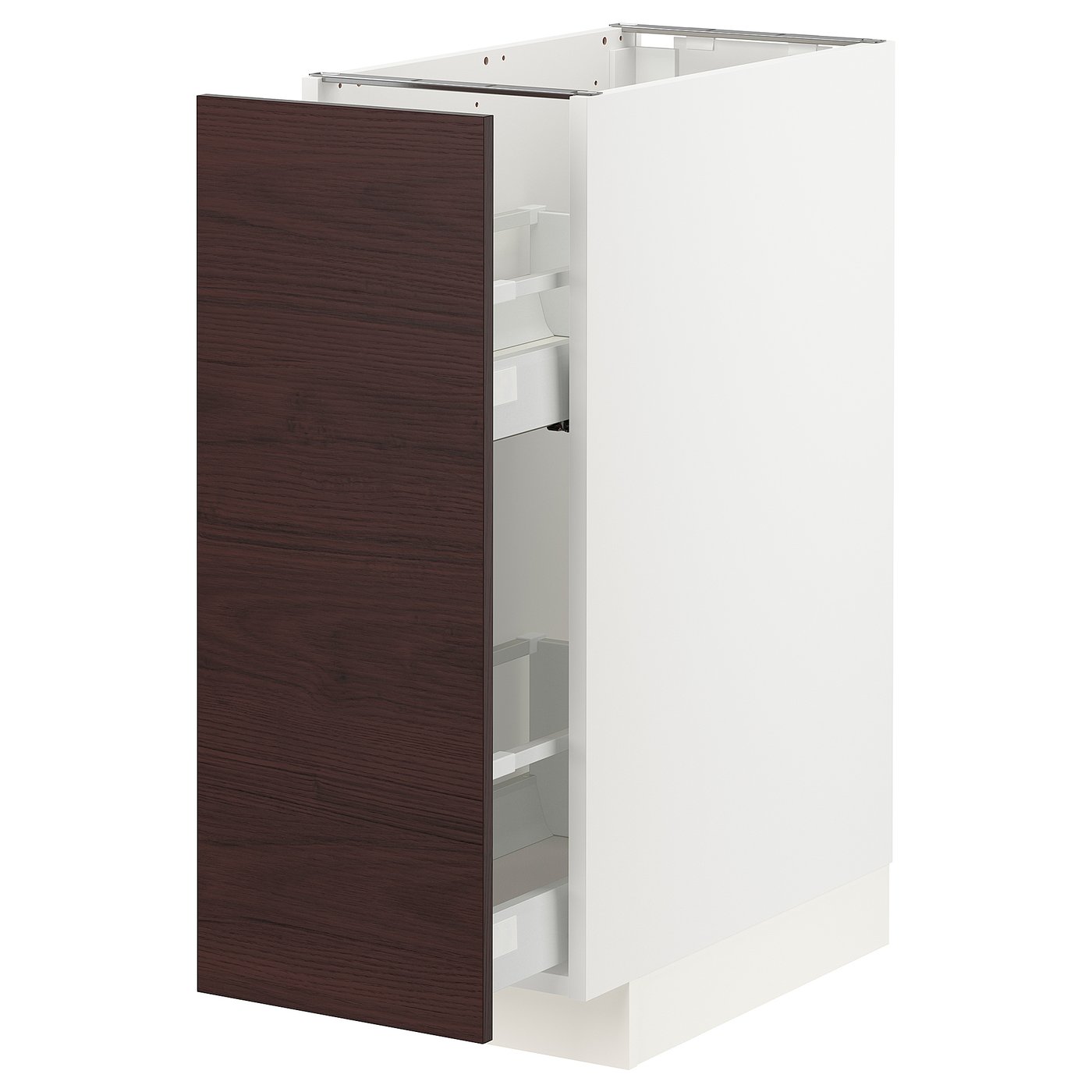 METOD / MAXIMERA Armario bajo cocina extraíble - blanco Askersund