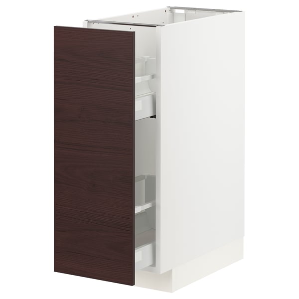 METOD / MAXIMERA Armario bajo cocina extraíble - blanco Askersund