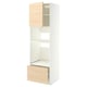 METOD / MAXIMERA Mueble alto para electrodom. integ., blanco/Askersund efecto fresno claro, 60x60x200 cm