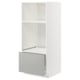 Mueble de cocina METOD blanco con cajón gris. Diseño alto, rectangular y minimalista.