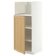 METOD Mueble alto para electrodom. integ., blanco/Forsbacka roble, 60x60x140 cm