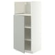 METOD Mueble alto para electrodom. integ., blanco/Havstorp gris claro, 60x60x140 cm