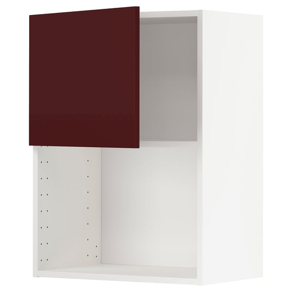 Metod Armario De Pared Para Microondas Blanco Kallarp Alto Brillo Marron Rojizo Oscuro 60x80 Cm Ikea