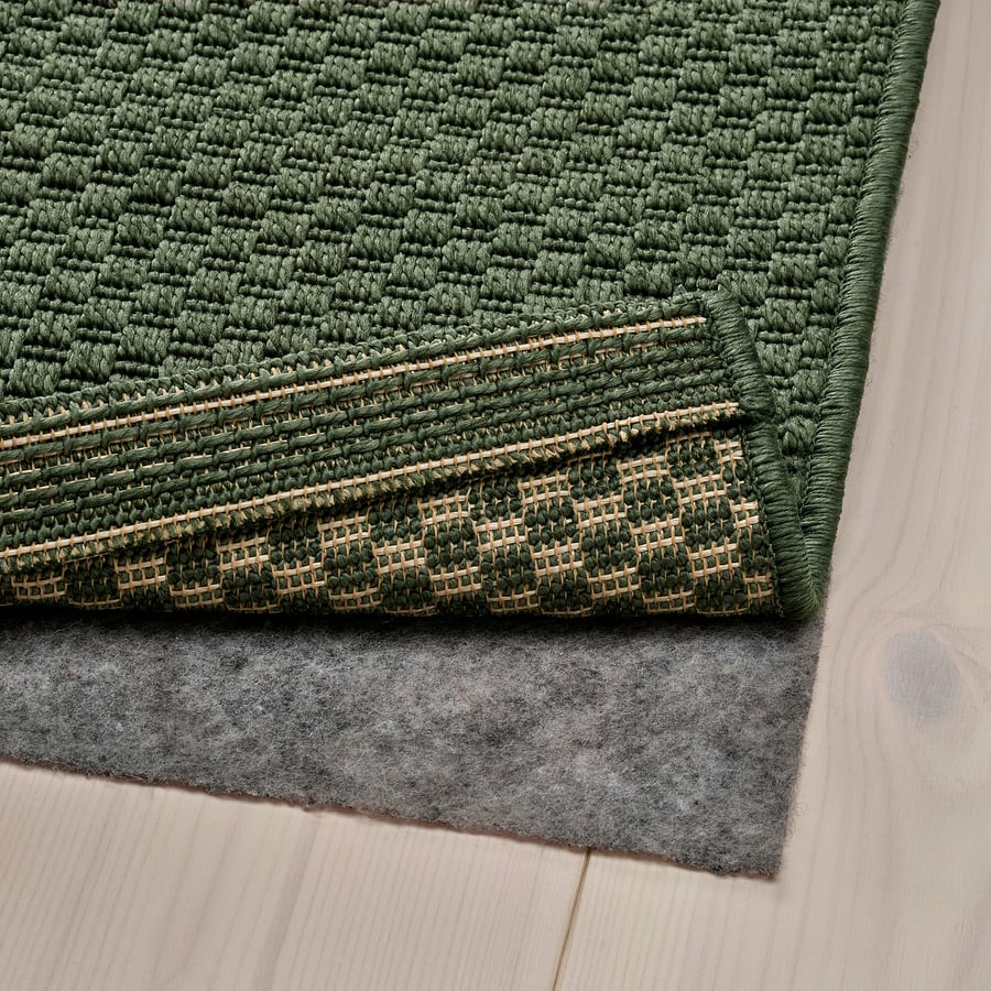 MORUM alfombra para interior y exterior, verde oscuro, 60x150 cm - IKEA