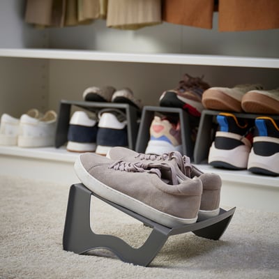 MURVEL Zapatero, gris, 27x14x25 cm