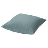 Funda de almohada NATTJASMIN, azul verdoso, algodón liso/lyocell, cuadrada, lisa.
