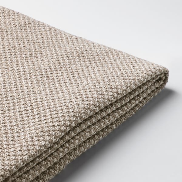 NOCKEBY Funda para sofá de 3 plazas, Lejde beige oscuro/con