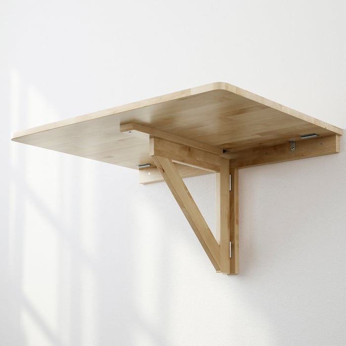 NORBO Mesa plegable de pared, abedul - IKEA