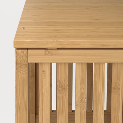 NORDKISA Armario abierto puerta corredera, bambú, 120x47 cm - IKEA