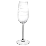 Elegante copa de vino cristalino transparente, elegante y esbelta, con un elegante diseño de remolino.