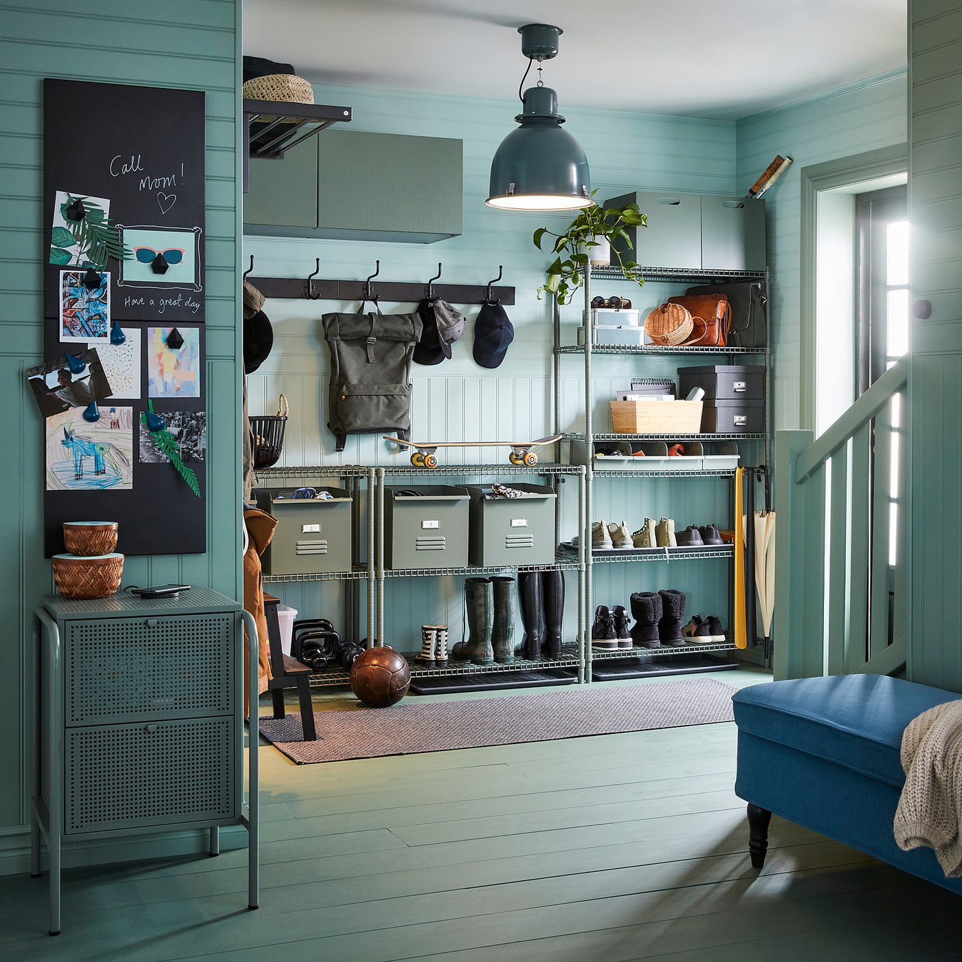 OMAR Estantería, verde grisáceo, 92x36x94 cm - IKEA