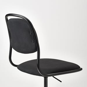 ÖRFJÄLL Silla giratoria, negro, Vissle negro - IKEA