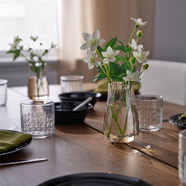 PÅSKÖTRÄD Florero / jarrón, vidrio/marrón claro, 13.5 cm