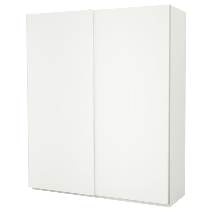 PAX Armario, blanco, Hasvik blanco, 200x66x236 cm - IKEA