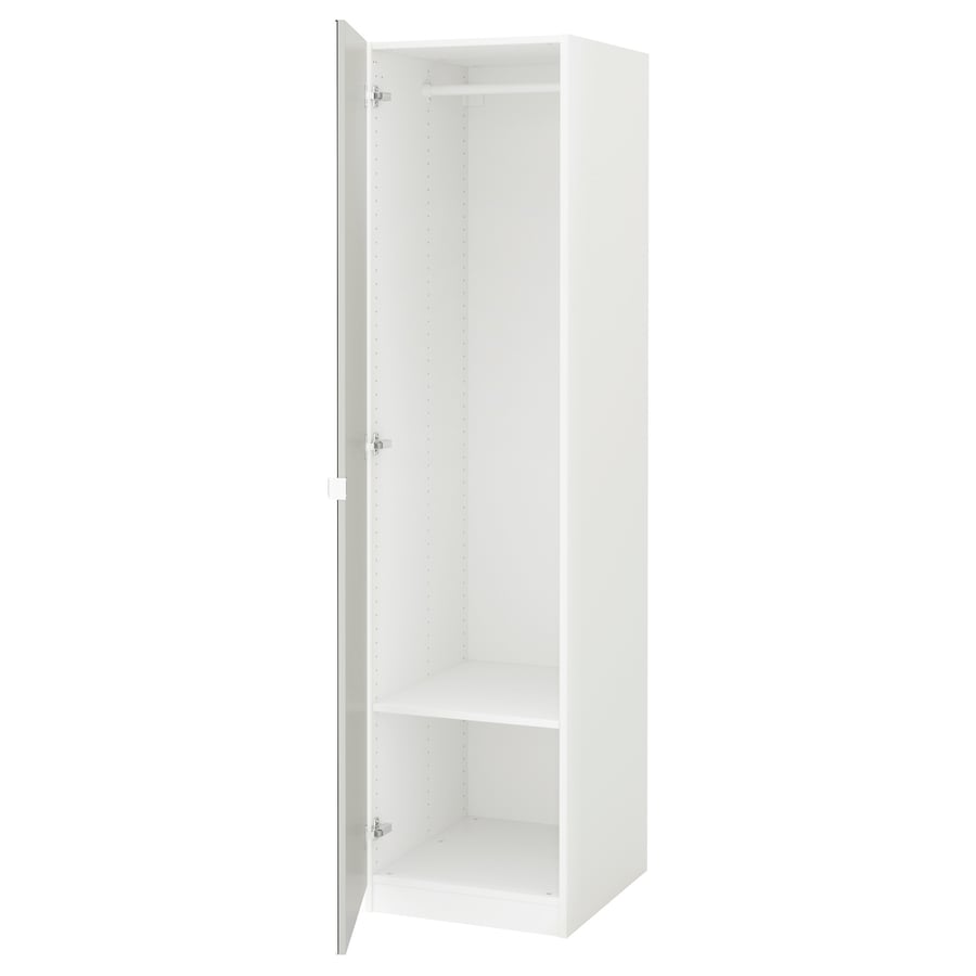 PAX Armario, blanco/Vikedal espejo, 50x60x201 cm IKEA