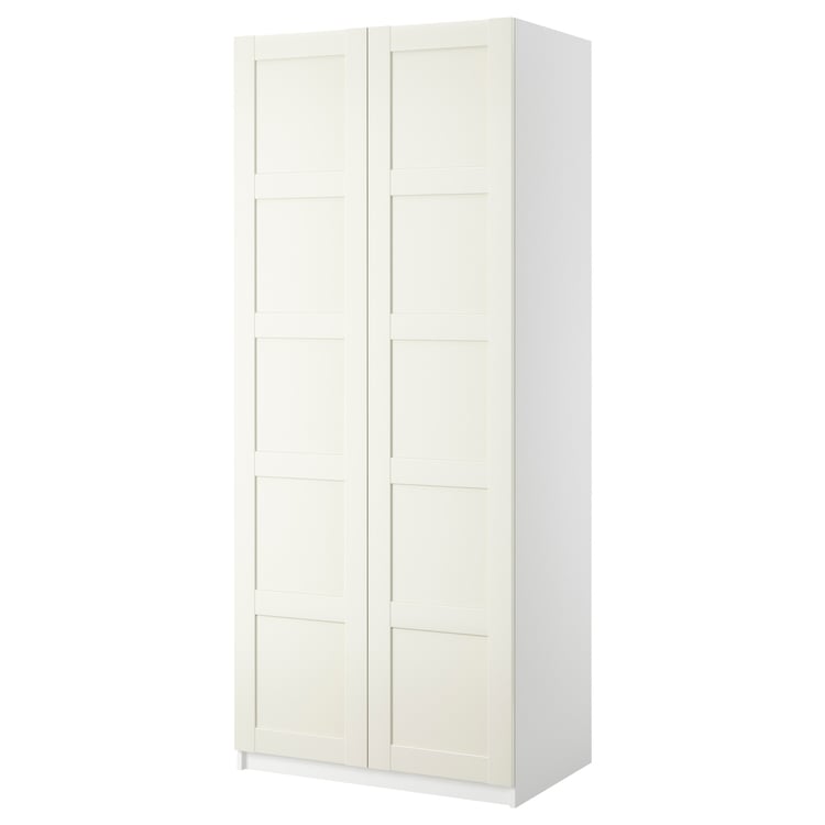 PAX / BERGSBO Armario con 2 puertas, blanco/blanco, 100x60x236 cm IKEA