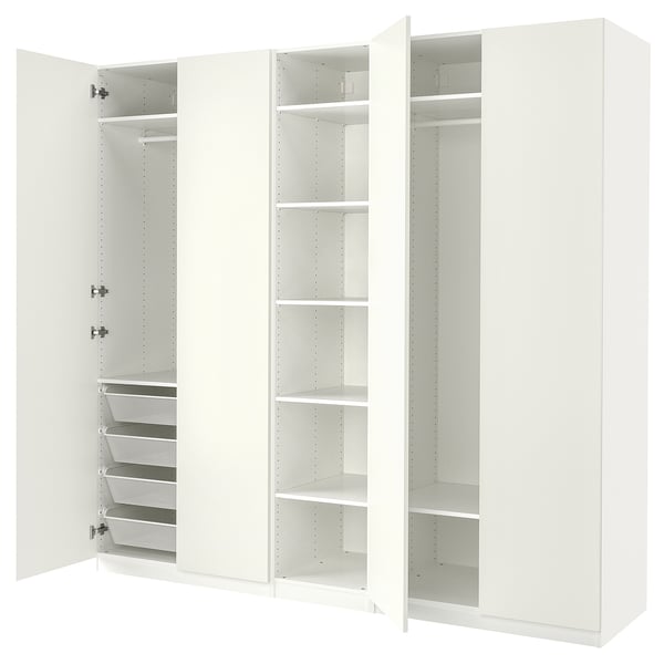 PAX / Armario, blanco/blanco, 250x60x236 cm -