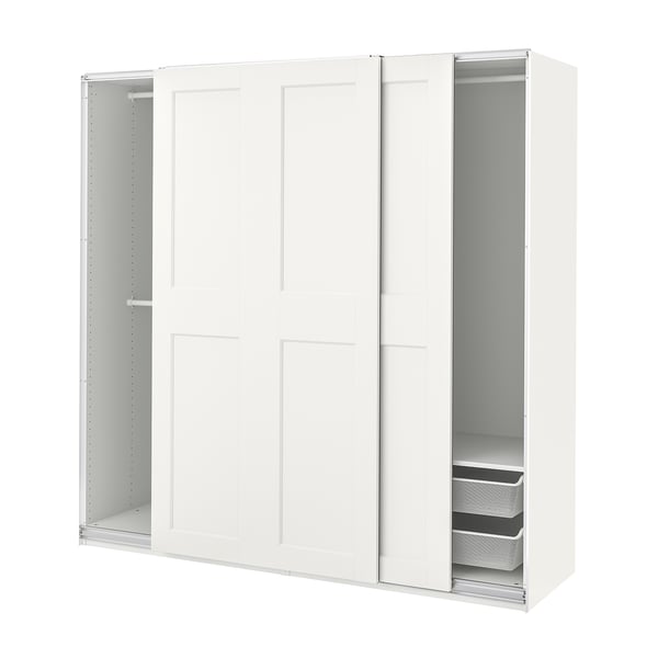 PAX combinación armario, blanco, 250x58x201 cm - IKEA