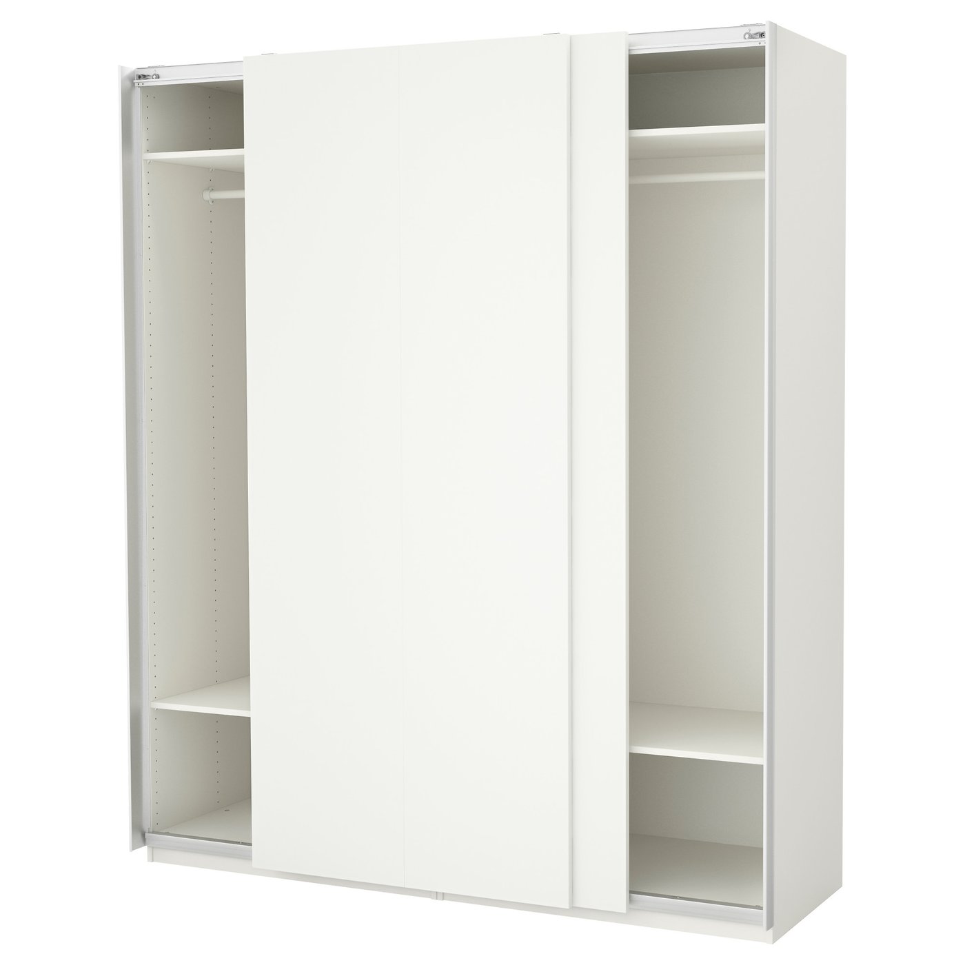 PAX Armario, blanco, Hasvik blanco, 200x66x236 cm IKEA