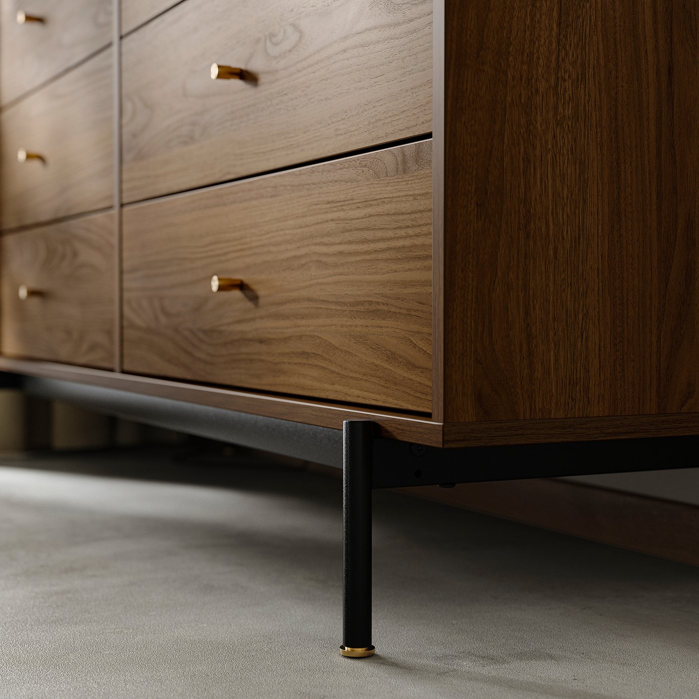 RÅDMANSÖ Cómoda 6 cajones - marrón efecto nogal 159x48x81 cm