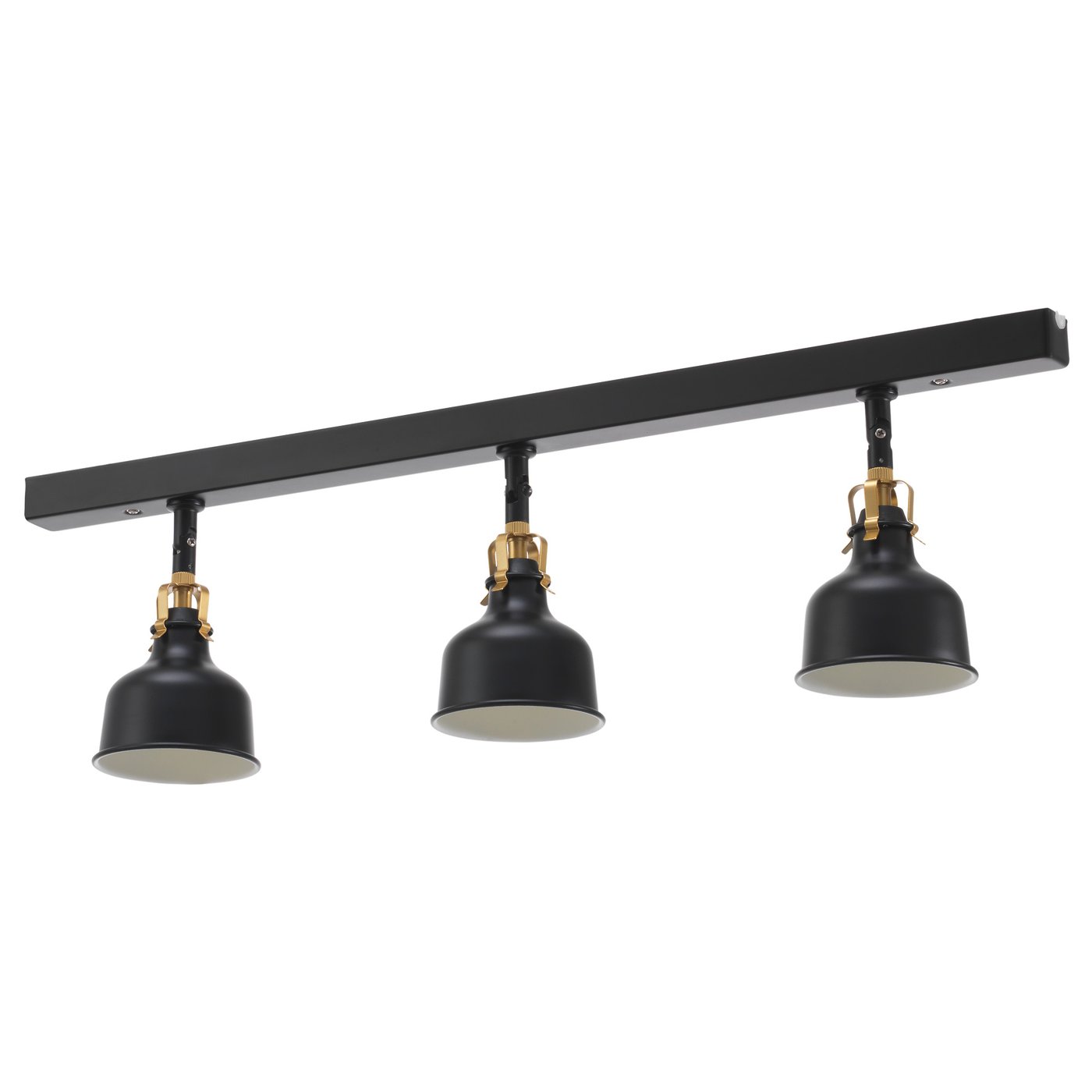 RANARP Lámpara techo&3 focos, negro - IKEA