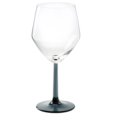 RÖDRÄKA Copa de vino, azul grisáceo/vidrio incoloro, 50 cl